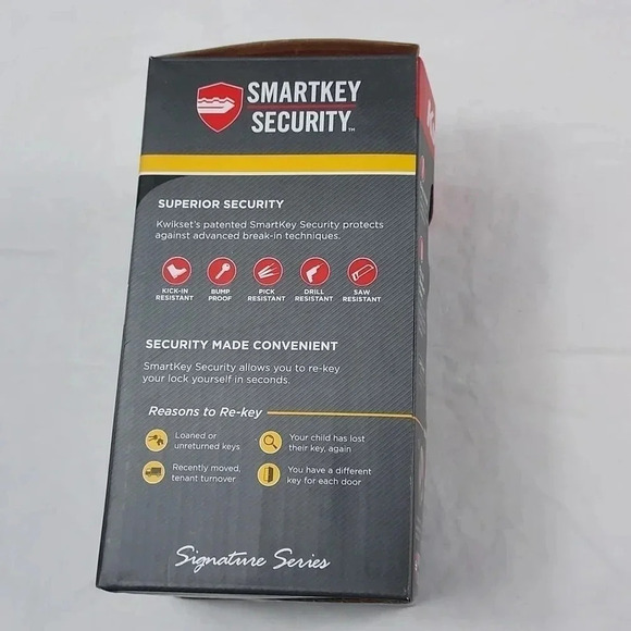 Kwikset 980 3SMT CP K4 V1 Deadbolt Polished Brass - Picture 4 of 6